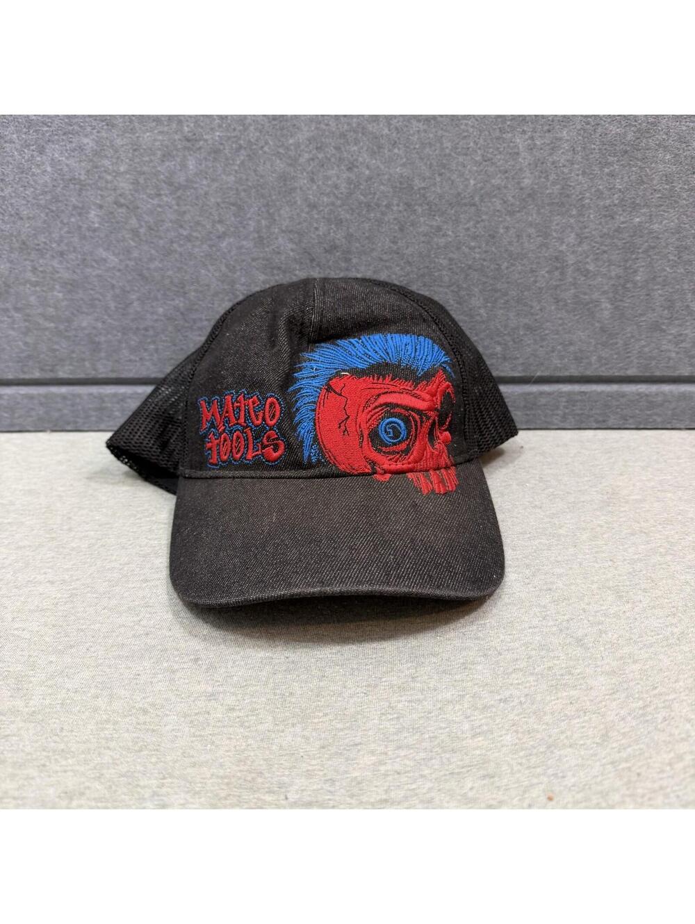 VTG Matco Tools SnapBack Trucker Hat Cap Graffiti Y2K Skull Logo Adjustable